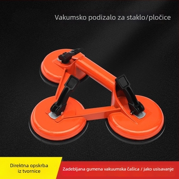 Vakuumska čašica od aluminijske legure za teške pločice i staklo – snažan podizni alat za rukovanje i ugradnju pločica