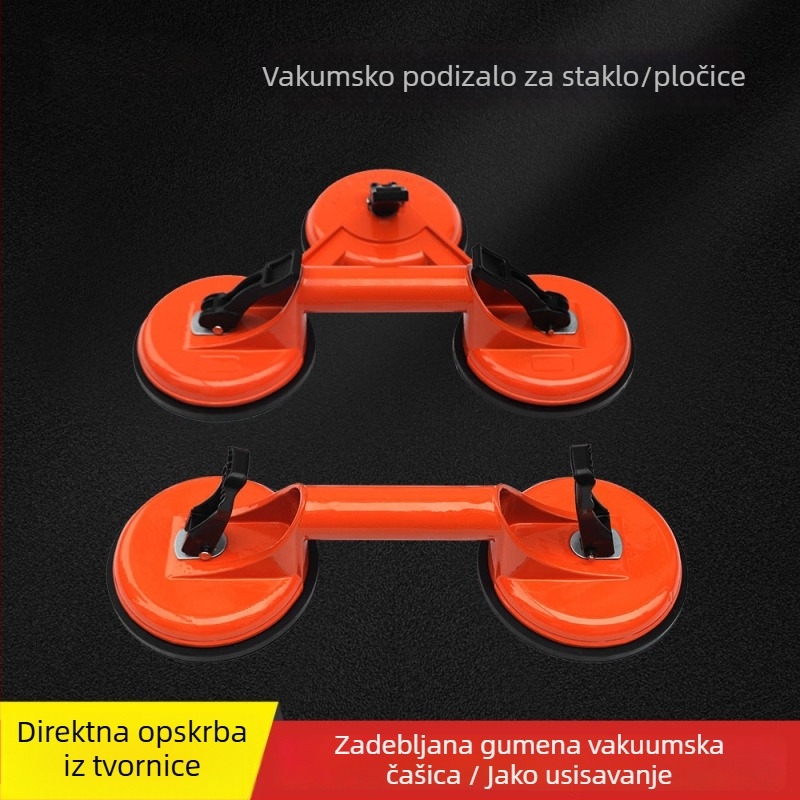 Vakuumska čašica od aluminijske legure za teške pločice i staklo – snažan podizni alat za rukovanje i ugradnju pločica