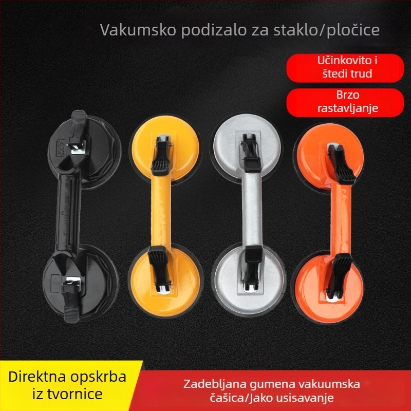Vakuumska čašica od aluminijske legure za teške pločice i staklo – snažan podizni alat za rukovanje i ugradnju pločica