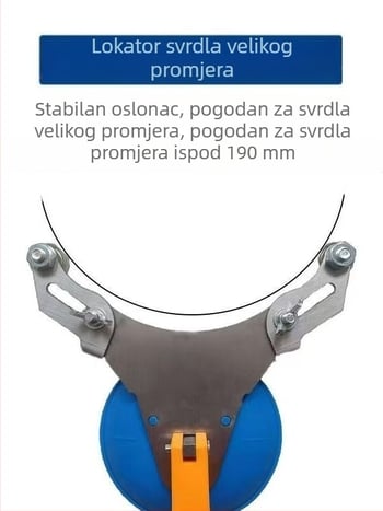 Lokator za otvore pločica s fiksnom usisnom čašom i podesivim pozicionerom – alat za postavljanje pločica