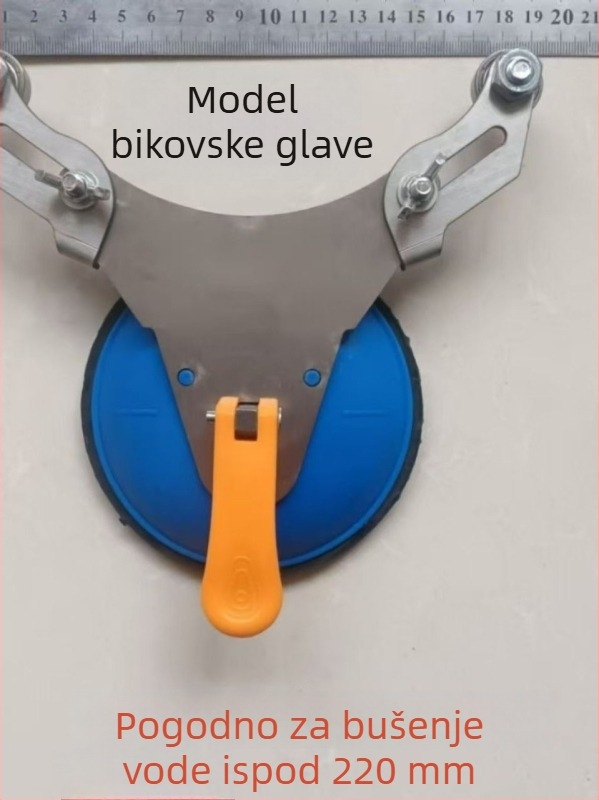 Lokator za otvore pločica s fiksnom usisnom čašom i podesivim pozicionerom – alat za postavljanje pločica