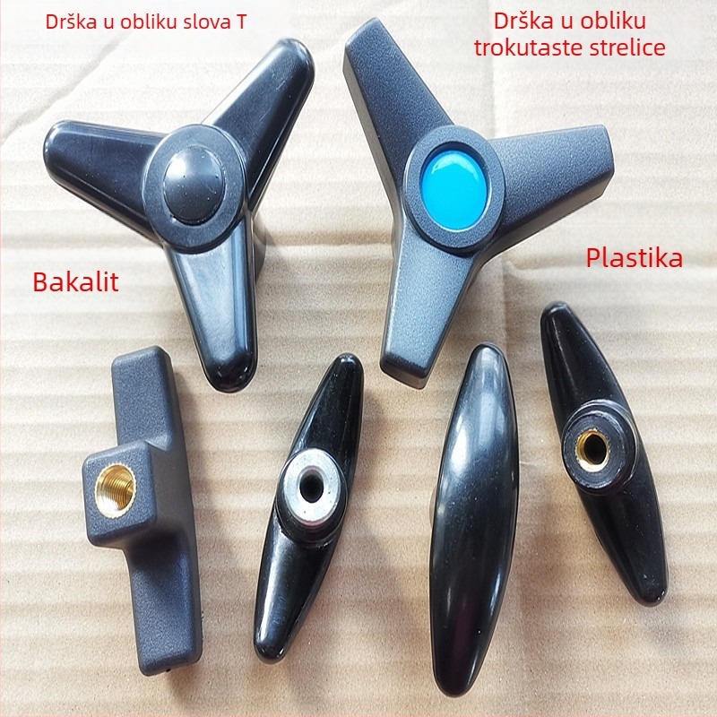 T-oblika ručka od Bakelite plastike, trokuta ručka strelica, ručni kotač