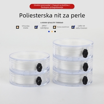 Poliesterska nit za navijanje perli, ultra-tanka, prozirna kutija, za DIY biserne nakit
