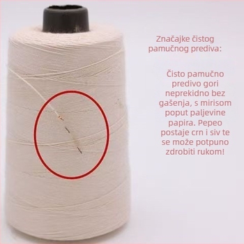 100% pamučna nit za ručno šivanje, neobojena, tradicionalna pamučna nit za odjeću i kućnu tekstiliju