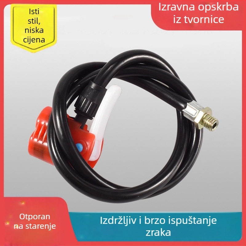 Set pribora za pumpu za bicikl: zračna cijev, mlaznica i spojni nastavak