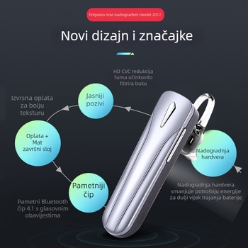 F6 bežične Bluetooth slušalice, držač za uho, mini, privatni model, stereo zvuk, dugotrajna baterija