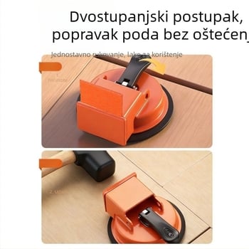 Alat za popravak spojeva drvenog poda sa snažnom usisnom čašom za zatezanje spojeva među pločicama