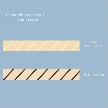 Pojas za označavanje sterilizacije visoke temperature s promjenom boje, traka od krepp papira za pakiranje