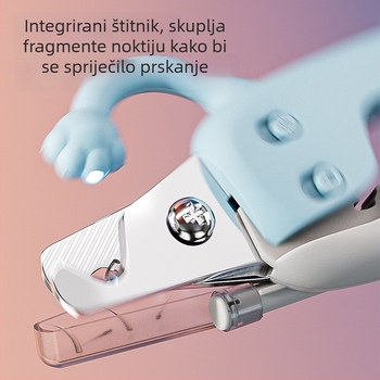 Klešta za nokte pasa i mačaka, 2-u-1 s LED svjetlom, protiv prskanja, za početnike
