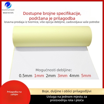 Bijela EVA pjena traka, jednostrana ljepiva traka, ublažavanje udara i zvučna izolacija, pjenasti podložak debljine 1–5 mm