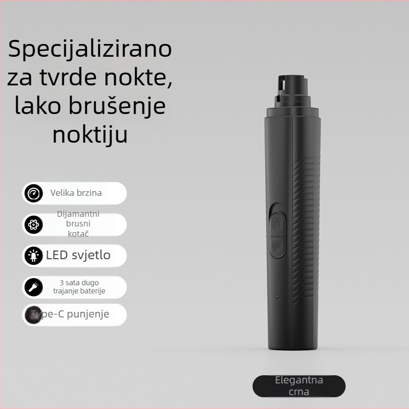 Električni brusilac za nokte za pse i kućne ljubimce, pilnik za kandže mačaka, alat za njegu noktiju malih pasa
