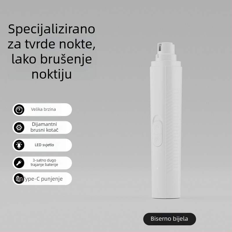 Električni brusilac za nokte za pse i kućne ljubimce, pilnik za kandže mačaka, alat za njegu noktiju malih pasa