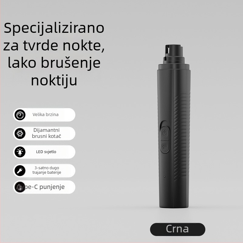 Električni brusilac za nokte za pse i kućne ljubimce, pilnik za kandže mačaka, alat za njegu noktiju malih pasa