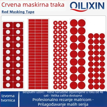 PET visokotemperaturna crvena maskirajuća traka za sprej boje i galvanizaciju, ljepilo bez ostataka, crveni maskirajući papir