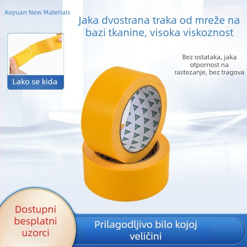 Dvostrano ljepiljiva traka s platnenom osnovom, visoke viskoznosti, za učvršćivanje tepiha