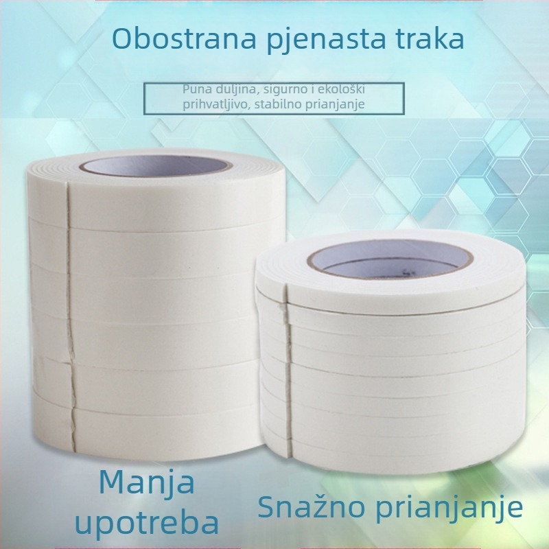 PE pjenasta traka, dvostrano ljepilo, spužasta struktura, pojačana