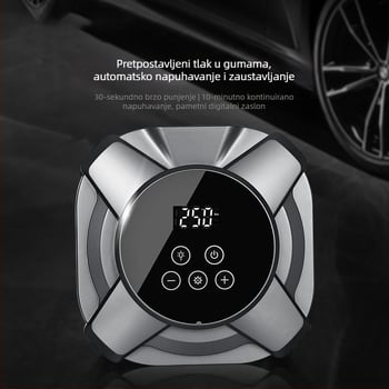 Automobilska pumpa za zrak s digitalnim prikazom, 12V, 30-cilindrična