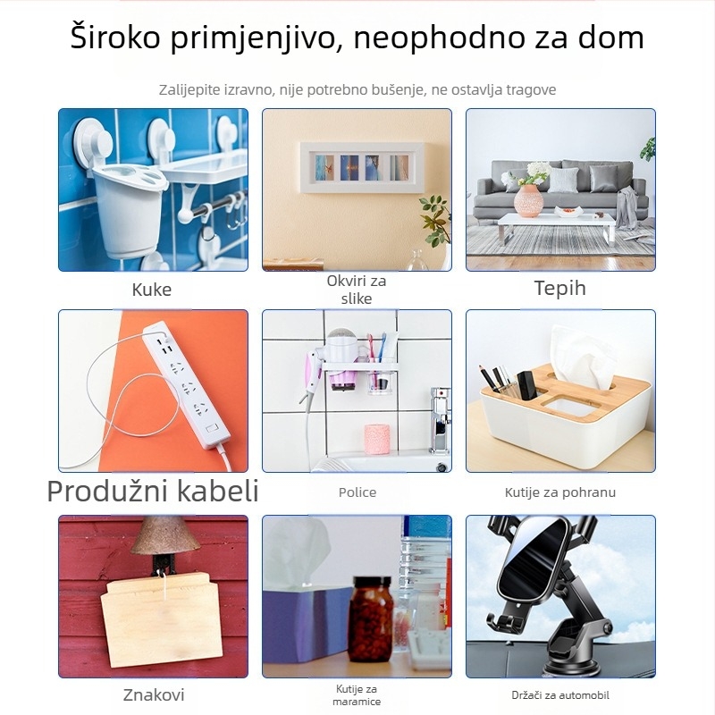 Nano dvostrano ljepljiva traka, prozirni akril, vodootporna, visoke ljepivosti, bez ostataka