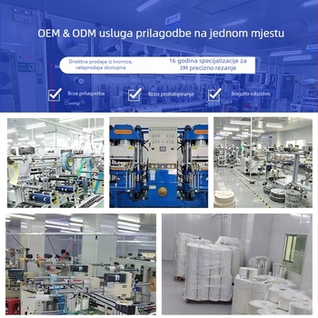 Akrilna jaka dvostruka ljepljiva traka za automobilske naljepnice, visoka viskoznost, bez ostataka, siva uz crvenim filmom