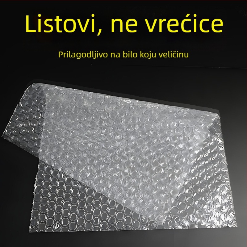 Komadi mjehurične folije od novog materijala, deblji, otporni na padanje i lomljenje, vodootporni
