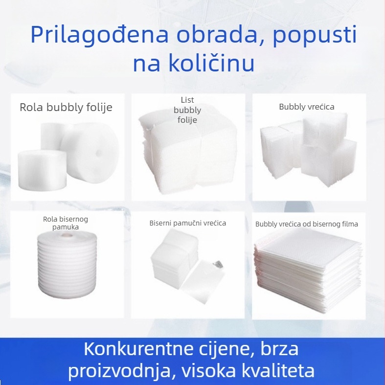 Povećani zaštitni film od mjehurića u roli za ekspresno pakiranje, ublažavanje udara