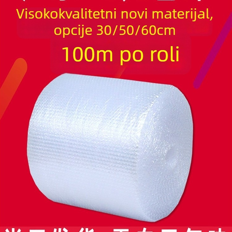 ojačana dvostruko slojevita mjehurična folija za pakiranje, širina 30 cm, duljina 100 m