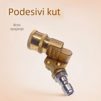 Glava visokotlačne vodene pištol s 1/4 brzim spojem, pet podesivih kutova, mlaznica za brzo spajanje s 5 i 7 stupnjeva