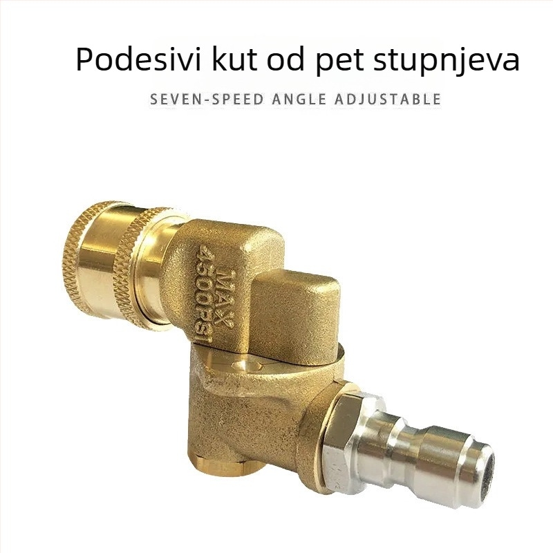 Glava visokotlačne vodene pištol s 1/4 brzim spojem, pet podesivih kutova, mlaznica za brzo spajanje s 5 i 7 stupnjeva