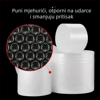 Dvoslojna folija s mjehurićima, debeđi zaštitni materijal za pakiranje, širina 60 cm, duljina 50 m