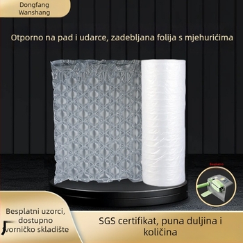 Velika folija s mjehurićima, širina 40 cm, duljina 300 cm, velike mjehuriće 40 mm, zaštitna zračna jastučnica, rolna s pumpom