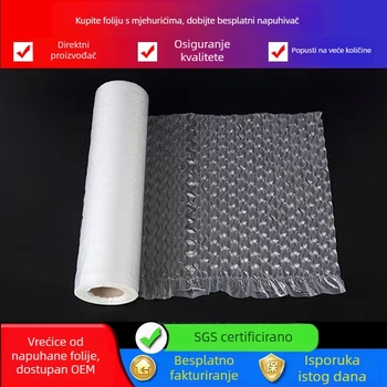 Folia malih mjehurića u obliku tikve za ublažavanje udara i pakiranje, s inflatorom