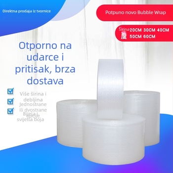 Rolna folija s mjehurićima za pakiranje, širina 50 cm, duljina 55 m, bijela, srednji mjehurići