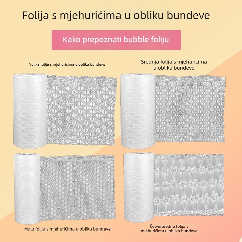 Veliki mjehurić-film u obliku tikve s pumpom za napuhivanje za zaštitno pakiranje