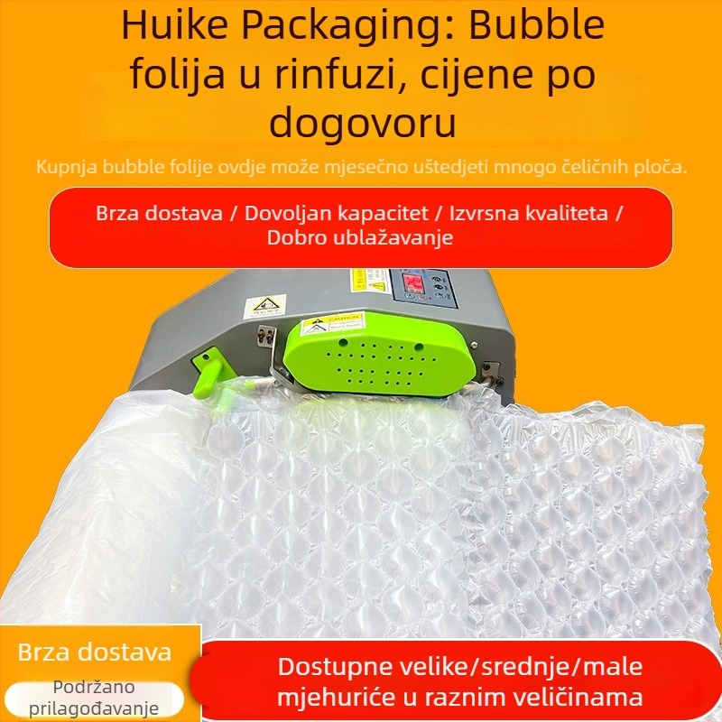 Veliki mjehurić-film u obliku tikve s pumpom za napuhivanje za zaštitno pakiranje