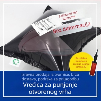 Napuhujuća vreća za punjenje kapa s otvorom na dnu, vrećica s mjehurićima, vodootporna i otporna na tlak za ekspresno pakiranje