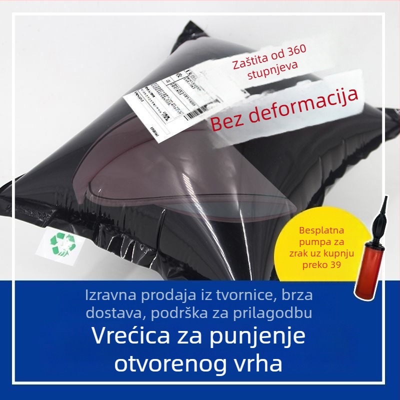 Napuhujuća vreća za punjenje kapa s otvorom na dnu, vrećica s mjehurićima, vodootporna i otporna na tlak za ekspresno pakiranje