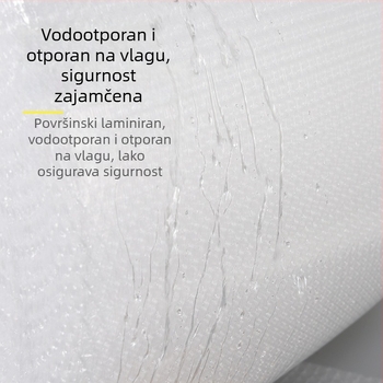 Rolka folije s mjehurićima od novog materijala, debeli zaštitni jastučić, 30×50 cm, PE, srednje mjehuriće, jednostruki sloj, prozirno-bijela, promjer mjehurića 10 mm, visina 4 mm
