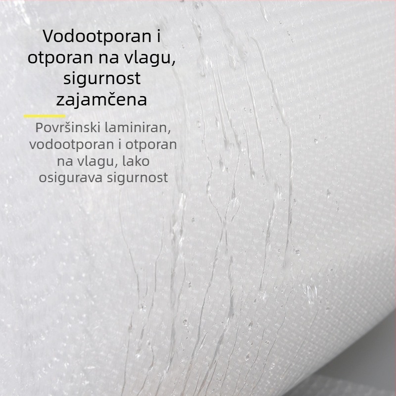 Rolka folije s mjehurićima od novog materijala, debeli zaštitni jastučić, 30×50 cm, PE, srednje mjehuriće, jednostruki sloj, prozirno-bijela, promjer mjehurića 10 mm, visina 4 mm