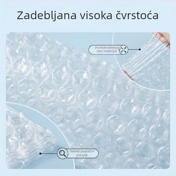 Debela mjehurična folija za pakiranje, zaštita lomljivih predmeta, otporna na vlagu i tlak