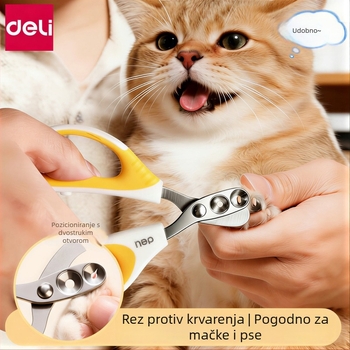 Deli kliješta za mačje nokte – alat protiv grebanja za nokte mačaka, pasa i zeca | 3Cr13 nerđajući čelik, PVC ručka, model TJ506