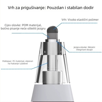Damping-modificirani vrh stylusa za Honor Xiaolong – tih, protuklizni, otporan na habanje, igličasti vrh