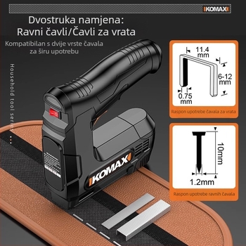 Cosmax Bežični električni pištolj za čavlje za drvo – Li-ion baterija