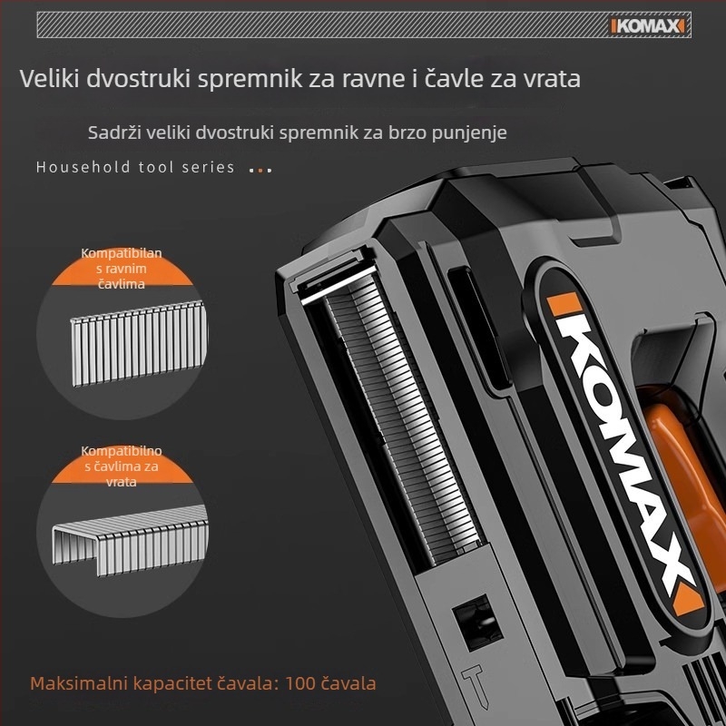 Cosmax Bežični električni pištolj za čavlje za drvo – Li-ion baterija