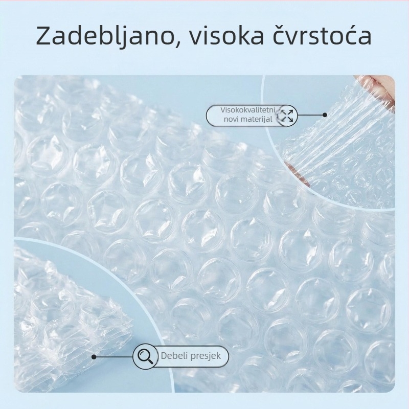 Ekološki prihvatljiva, netoksična mjehurična folija za pakiranje – logistika i skladištenje, otporna na tlak i sprječava lomljenje