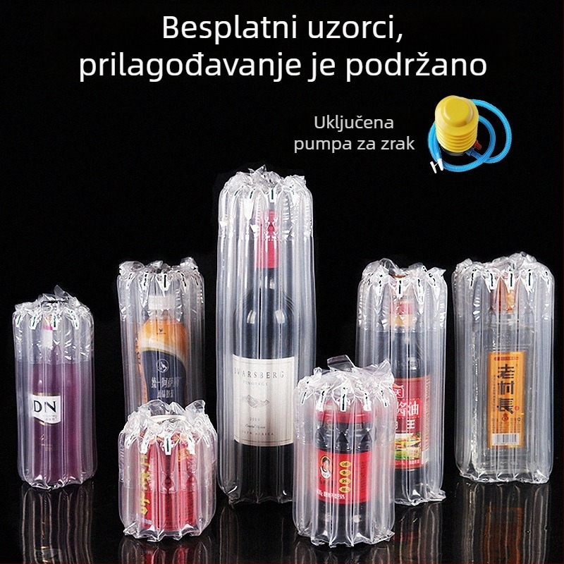 Prilagođeni materijal za rolu mjehuričaste kolone za vrećice s zračnim stupcem, ojačan PE+PA, 70 cm, pogodan za vino, kozmetiku, rukotvorine, digitalne proizvode i biljke