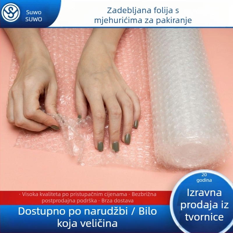 Rolne folije s mjehurićima za preseljenje namještaja i elektronike, zaštita od ogrebotina i udaraca, zračni jastučni film