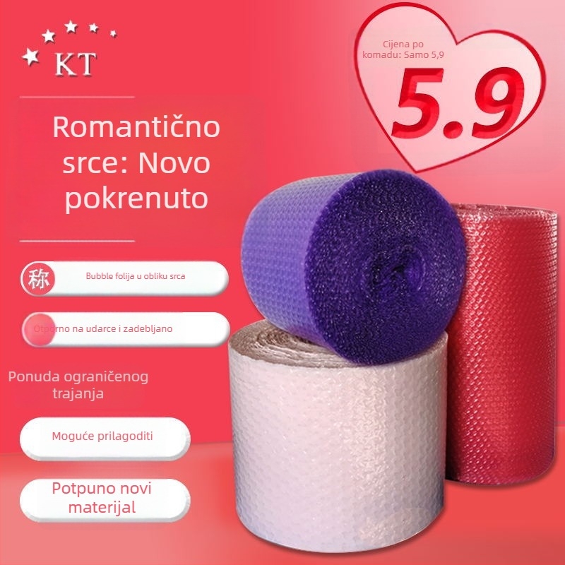 Rolka folije s mjehurićima za pakiranje, dvostruki sloj, otporna na udarce, širina 20 cm, duljina 40 m, srednji mjehurići