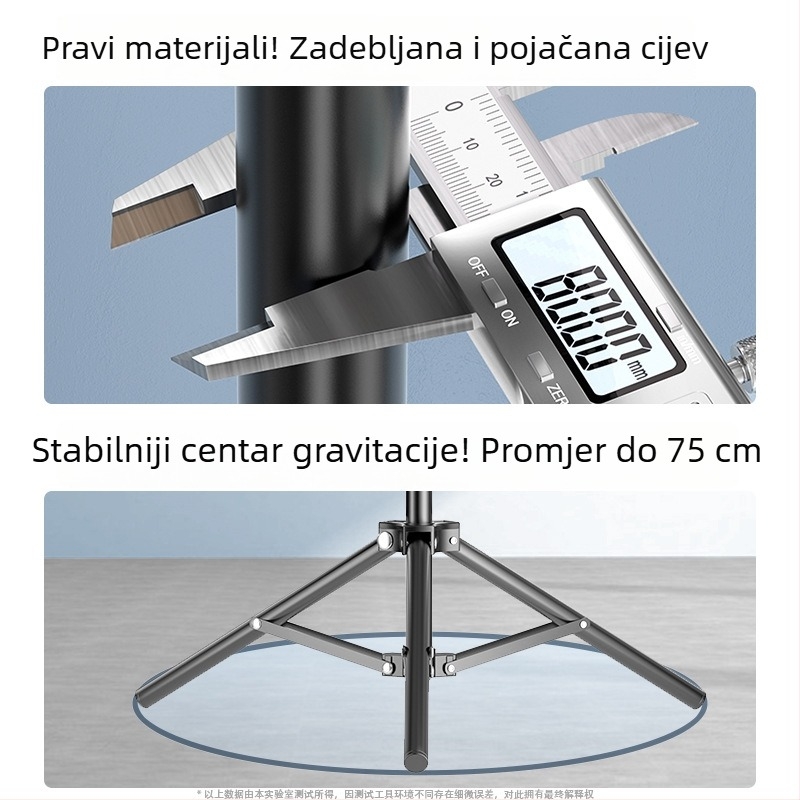 Podna držač za telefon za prijenos uživo, fotografiranje i video — višenamjenski trokutasti stalak