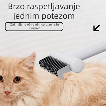 Set češljeva za kućne ljubimce od nehrđajućeg čelika za uklanjanje viška dlake, raščešljavanje i prorjeđivanje dlake – za pse i mačke