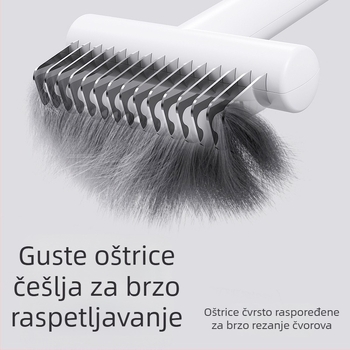 Set češljeva za kućne ljubimce od nehrđajućeg čelika za uklanjanje viška dlake, raščešljavanje i prorjeđivanje dlake – za pse i mačke